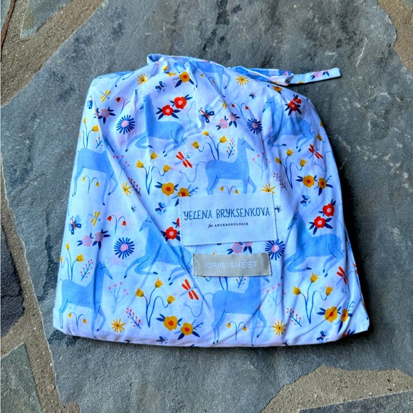 Yelena Bryksenkova Unicorn Meadow Crib Sheet - Picture 2 of 2